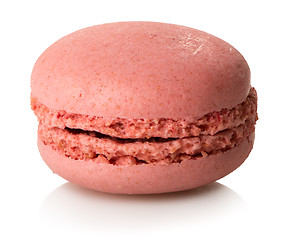 Image showing Raspberry macaron isolated