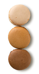 Image showing Brown macarons isolated