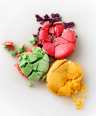 Image showing Three squashed macarons