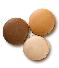 Image showing Colored three macarons