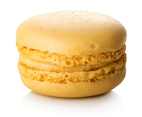 Image showing Lemon macaron isolated