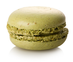 Image showing Pistachio macaron isolated