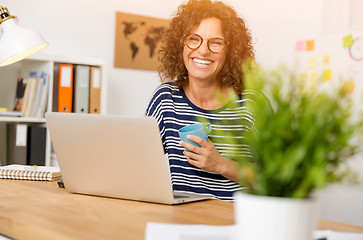 Image showing Coffee break at work