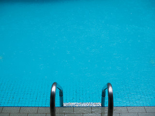 Image showing Pool with ladder on edge