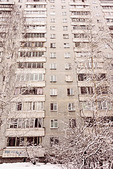 Image showing Abstrtact View of Old Multistory Residential Building