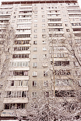 Image showing Abstrtact View of Old Multistory Residential Building