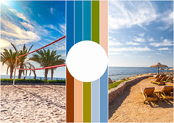 Image showing The beach at the luxury hotel, Sharm el Sheikh, Egypt