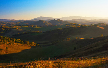 Image showing Beauty dawn in the mountains