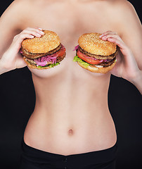 Image showing Two tasty burgers