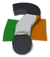 Image showing question mark and flag of ireland - 3d illustration