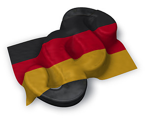 Image showing paragraph symbol and german flag - 3d rendering