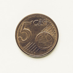 Image showing Vintage 5 cent coin