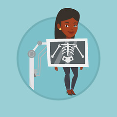 Image showing Patient during x ray procedure vector illustration