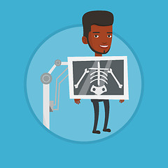 Image showing Patient during x ray procedure vector illustration