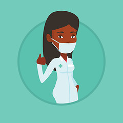 Image showing Doctor giving thumbs up vector illustration.