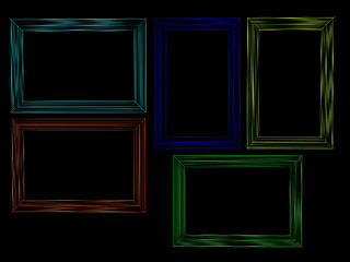 Image showing Abstract frames. Conceptual design. 3D illustration