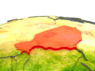 Image showing Niger on Earth in red