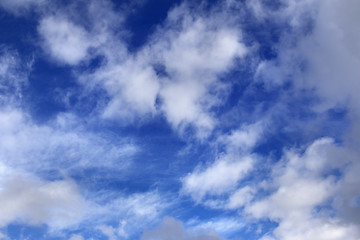 Image showing Blue sky with sunlight clouds