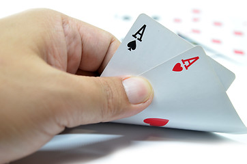 Image showing Playing cards in hand