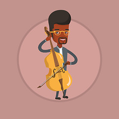 Image showing Man playing cello vector illustration.