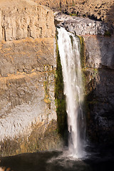 Image showing Palouse Falls Medium Flow Summertime State Park River Waterfall