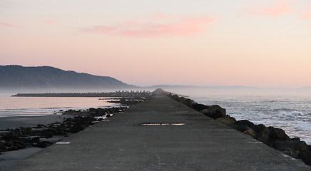 Image showing Pacific Ocean West Coast Crescent City Battery Point Pier