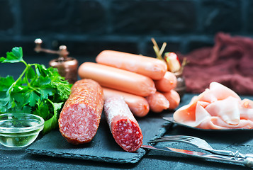 Image showing mix sausages