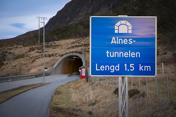 Image showing Alnes Tunnel