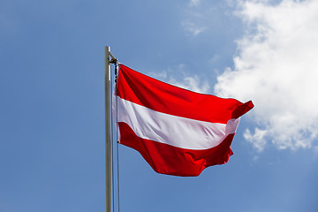 Image showing National flag of Austria on a flagpole