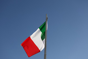 Image showing National flag of Italy on a flagpole