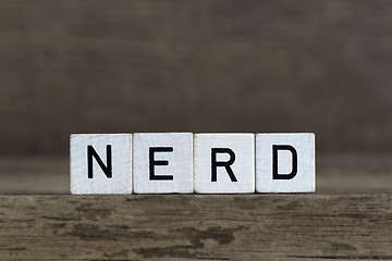 Image showing Nerd, written in cubes