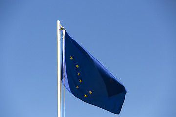 Image showing National flag of Alaska on a flagpole