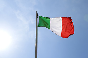 Image showing National flag of Italy on a flagpole