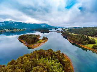 Image showing Beautiful Nature Norway aerial photography.