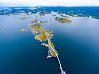 Image showing Atlantic Ocean Road aerial photography.