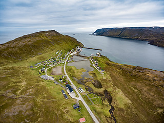 Image showing North Cape (Nordkapp) aerial photography,