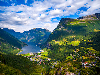 Image showing Geiranger fjord, Norway.