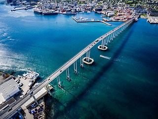 Image showing Bridge of city Tromso, Norway