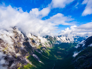 Image showing Beautiful Nature Norway aerial photography.