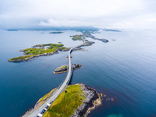 Image showing Atlantic Ocean Road aerial photography.