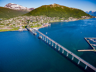 Image showing Bridge of city Tromso, Norway