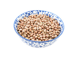 Image showing Pigeon peas in a china bowl