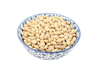 Image showing Neavy beans in a china bowl