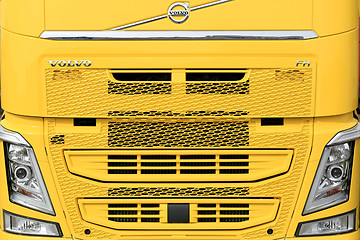 Image showing Front of a New Yellow Volvo FH Truck