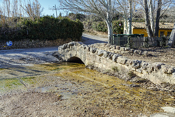 Image showing Romanesque bridge of Loarre in Huesca  Spain