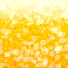 Image showing Bokeh Vibrant Yellow Background With Blurry Lights 