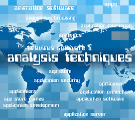 Image showing Analysis Techniques Represents Data Analytics And Mo