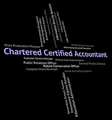 Image showing Chartered Certified Accountant Shows Balancing The Books And Acc