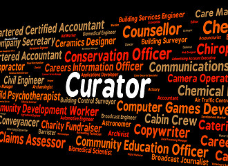 Image showing Curator Job Represents Occupations Employee And Hiring