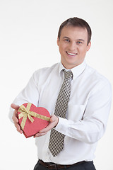 Image showing Young Man With A Gift